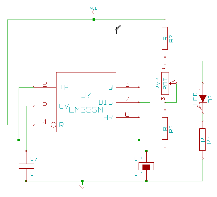 555 timer circuit in kicad