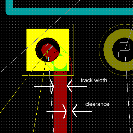 track clearance markings while drawing