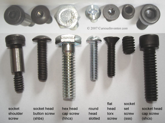 Several machine screws