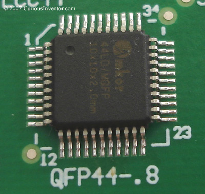 A finished QFP chip