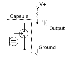Electret condensor mic wiring schematic