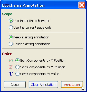 annotating schematics in kicad