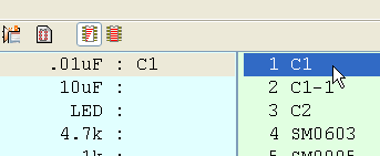 assigning a module or footprint to a component