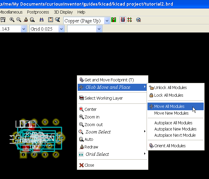 right click and select move all to unpile the components