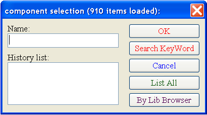 kicad component selector