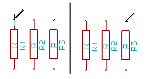 kicad connecting components