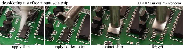 Desoldering a SOIC