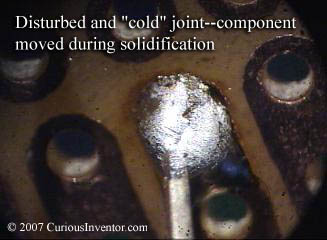 Disturbed solder joint