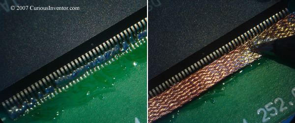 Flood and Wick method for surface mount soldering