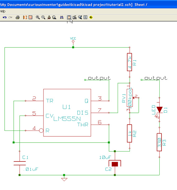 generating a netlist in kicad