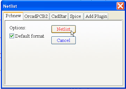 generating a netlist in kicad