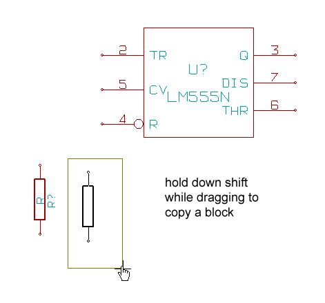 kicad shift select copy