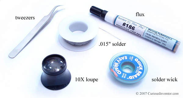 Bare essential tools for surface mount soldering